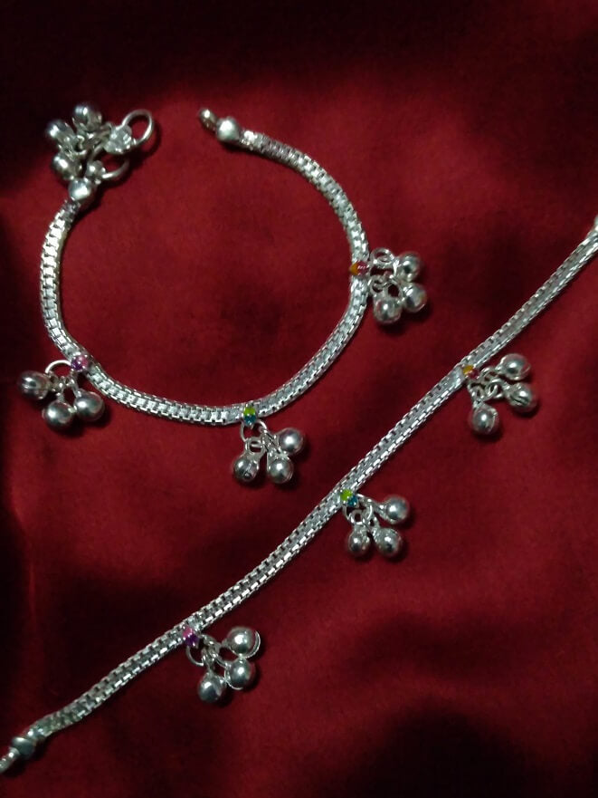 Silver payal for on sale newborn baby girl