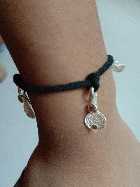 Anklet for baby girl Silver