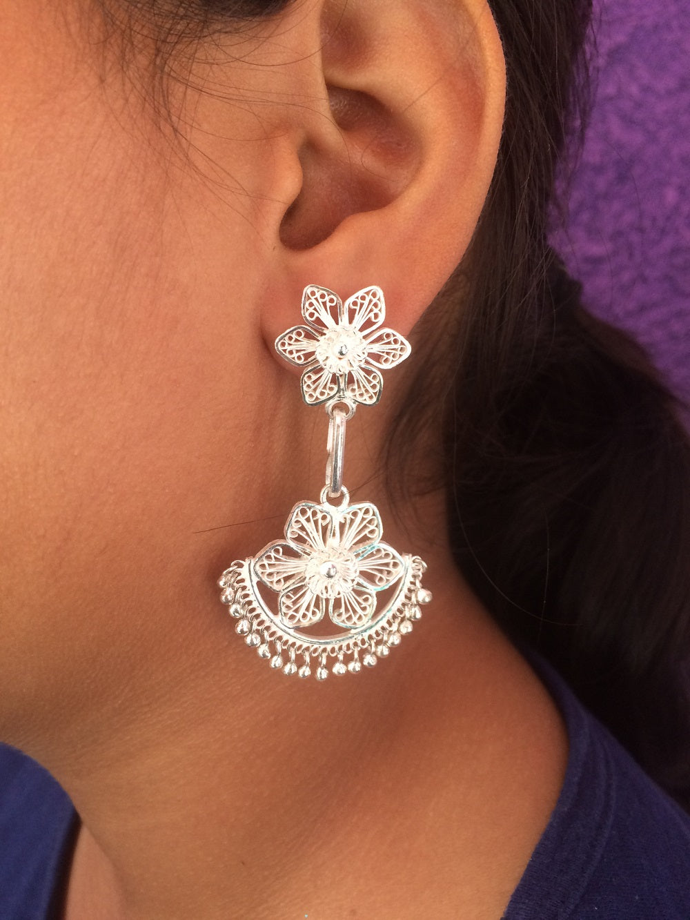 Silver Earrings online for women Silverlinings Handmade Filigree