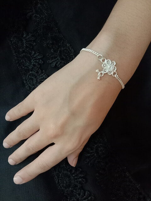 92.5 sterling silver party wear bracelet and gifted item for girls and women  hand bracelet for