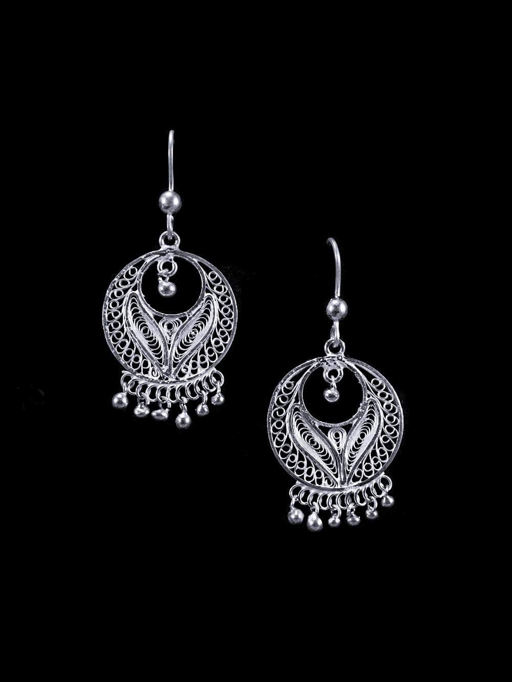 Silver Chandbali Earrings