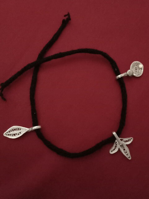 Baby black thread anklet