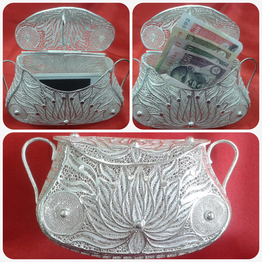 Silver Filigree Ladies Handbag