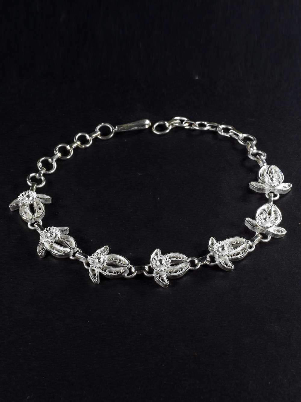 Handmade Bold Devout Silver Bracelet | Silver Stone studded Bracelet for  Girls - Bangles & Bracelets - FOLKWAYS