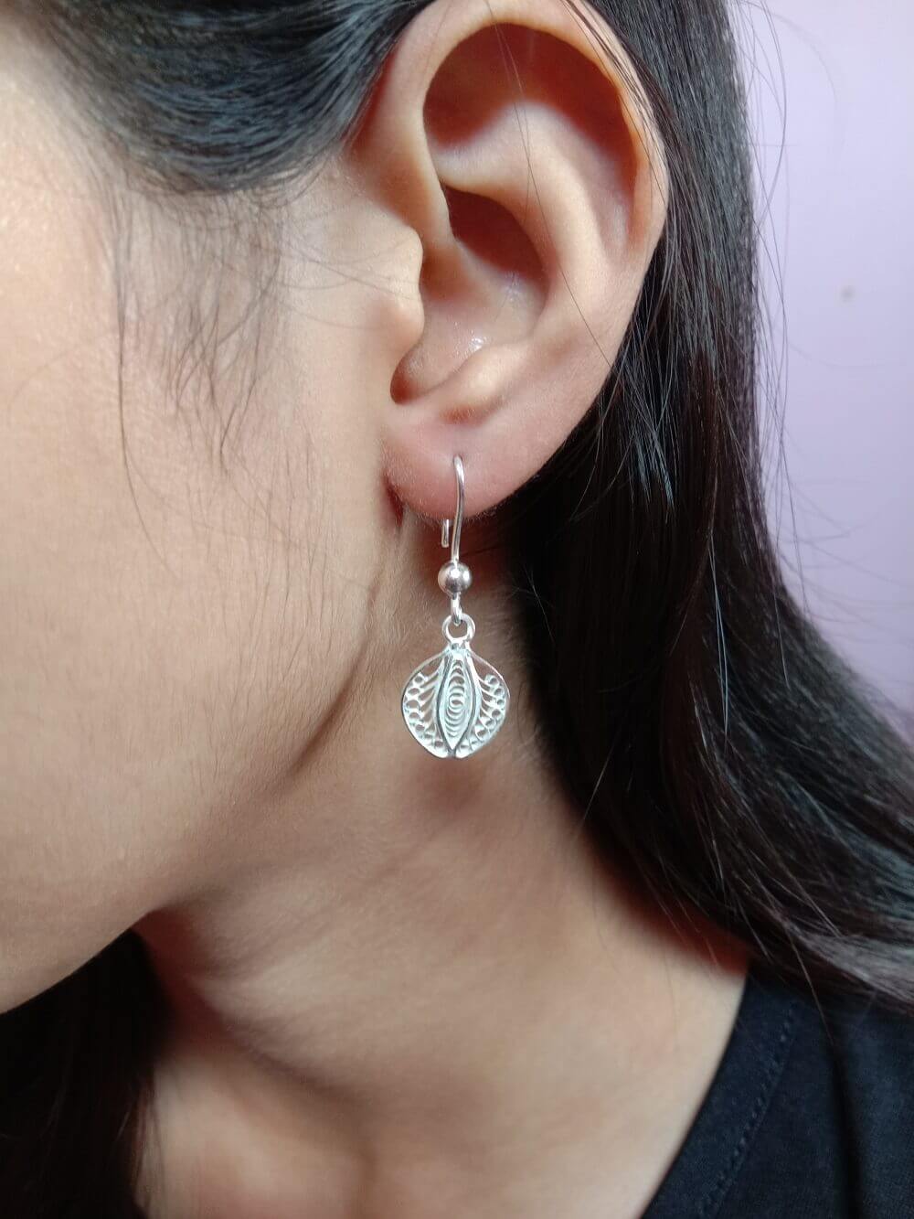 Silver Earrings Akhrot