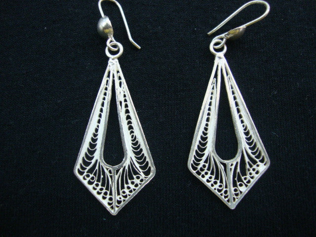 Buy Lapis Lazuli Gemstone Earrings German Silver Earrings Online in India   Etsy  Silver earrings online Filigree jewelry gold Silver earrings etsy