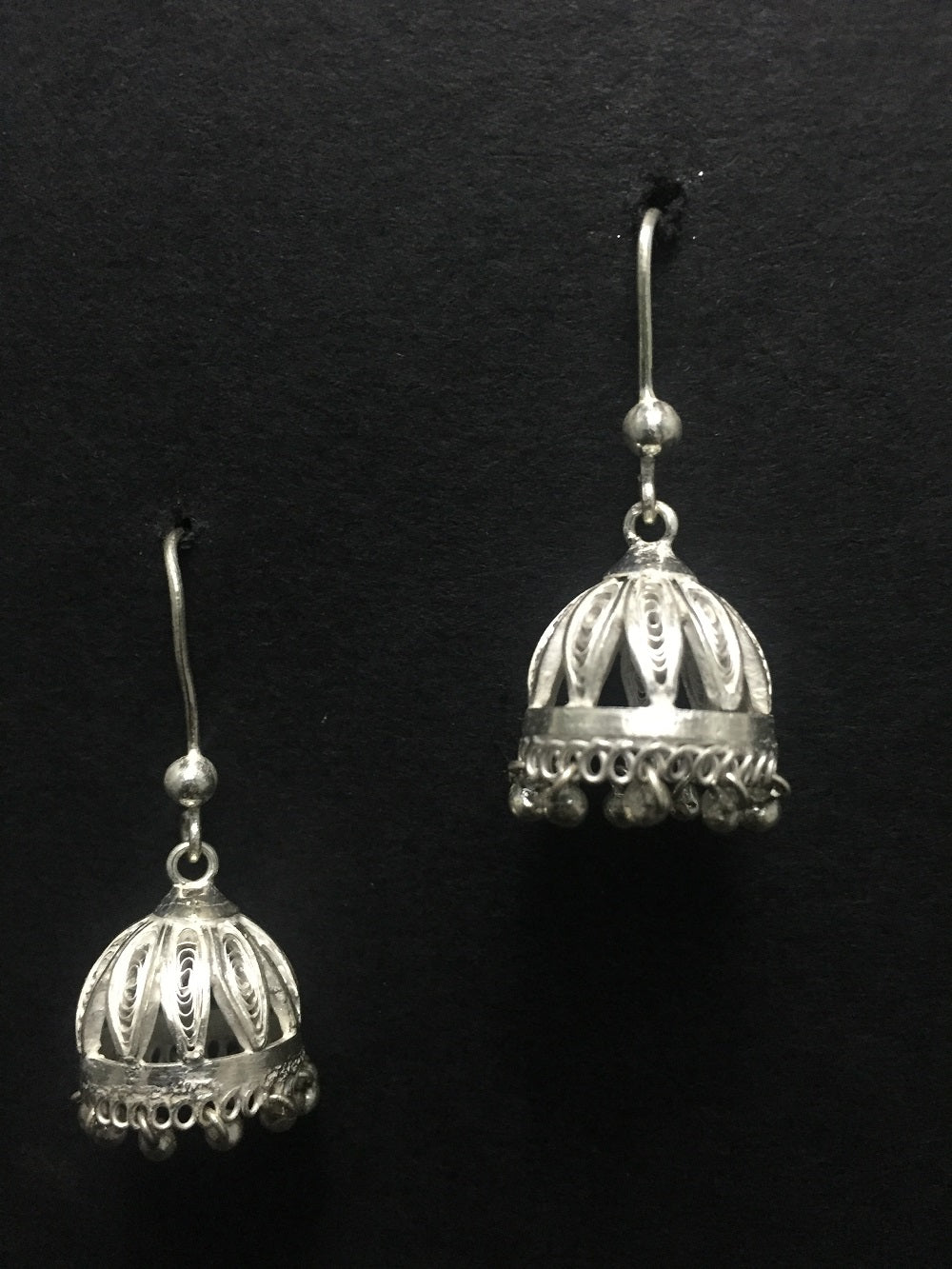 Silver Jhumka Earrings