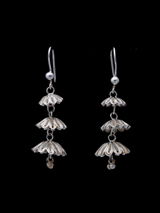 Gold plated sterling silver chandelier earrings, 'Tamiang' | Silver  chandelier earrings, Silver chandelier, Beautiful silver earrings