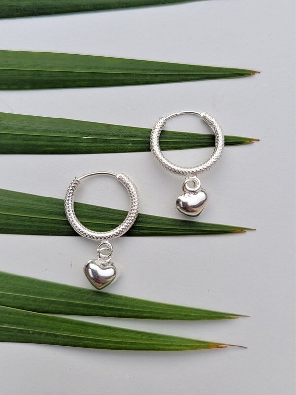 Silver Bali Hoop earrings