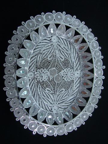 Load image into Gallery viewer, Silver Filigree plate
