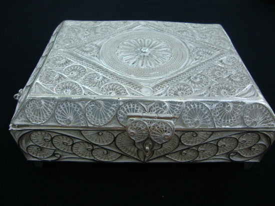 Silver Filigree Jewellery Box
