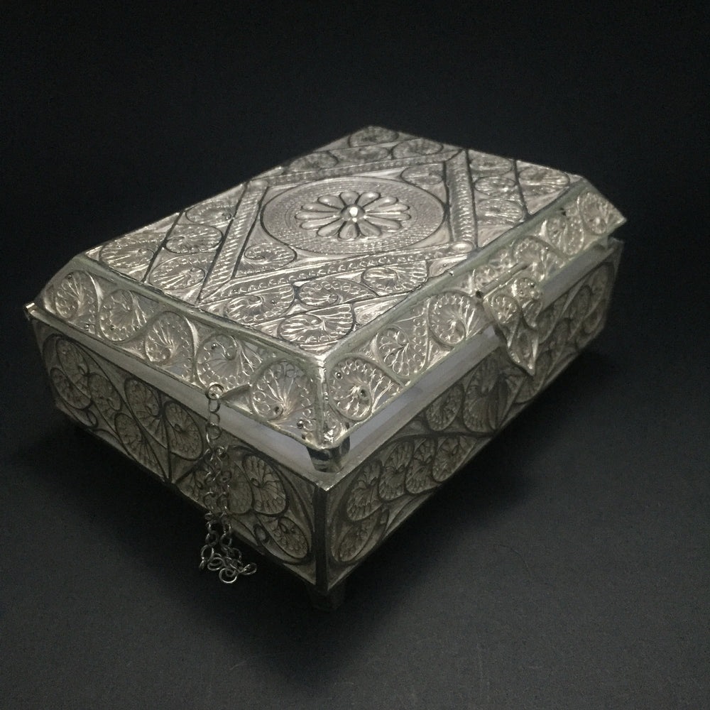 Silver Filigree Jewellery Box
