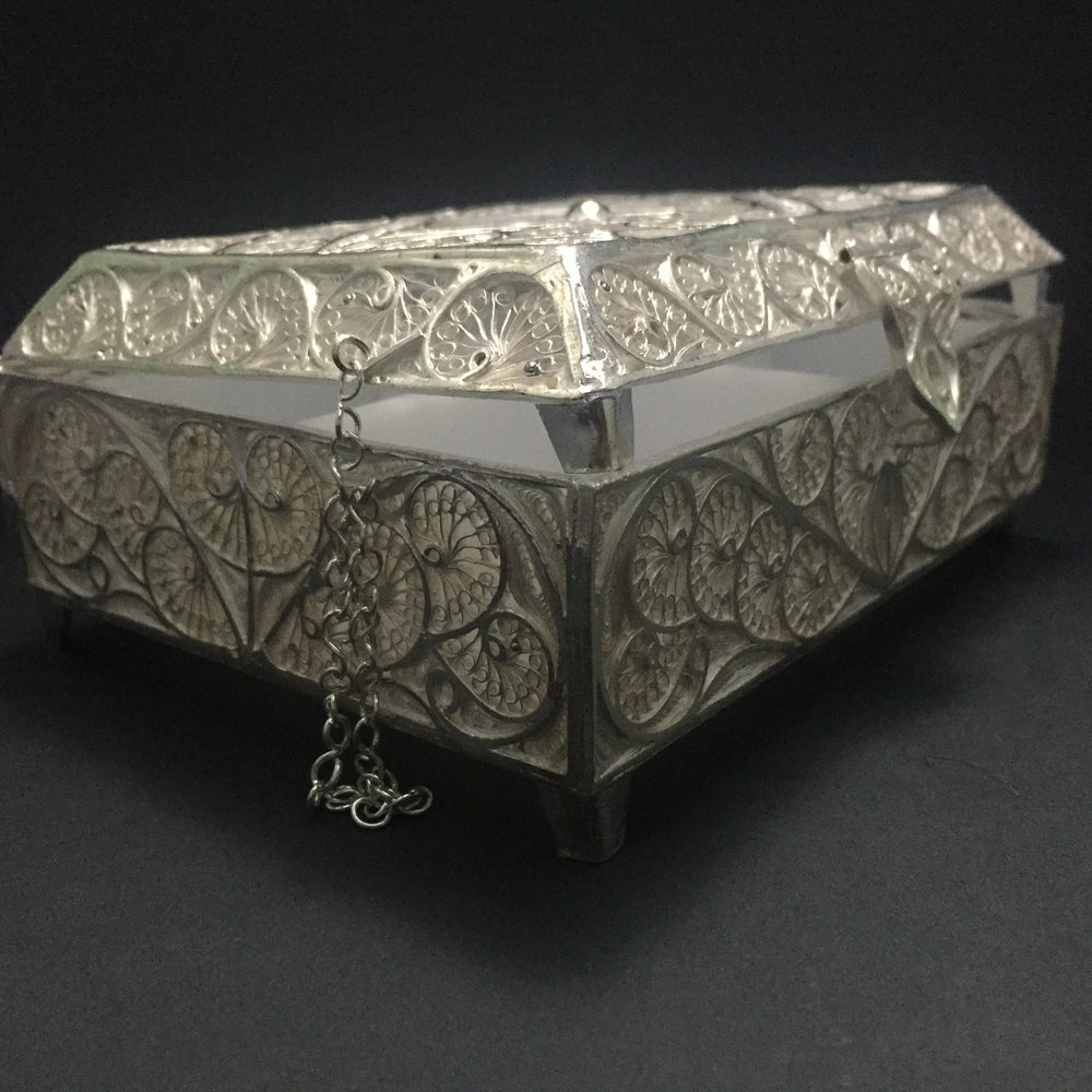 
                      
                        Silver Filigree Jewellery Box
                      
                    