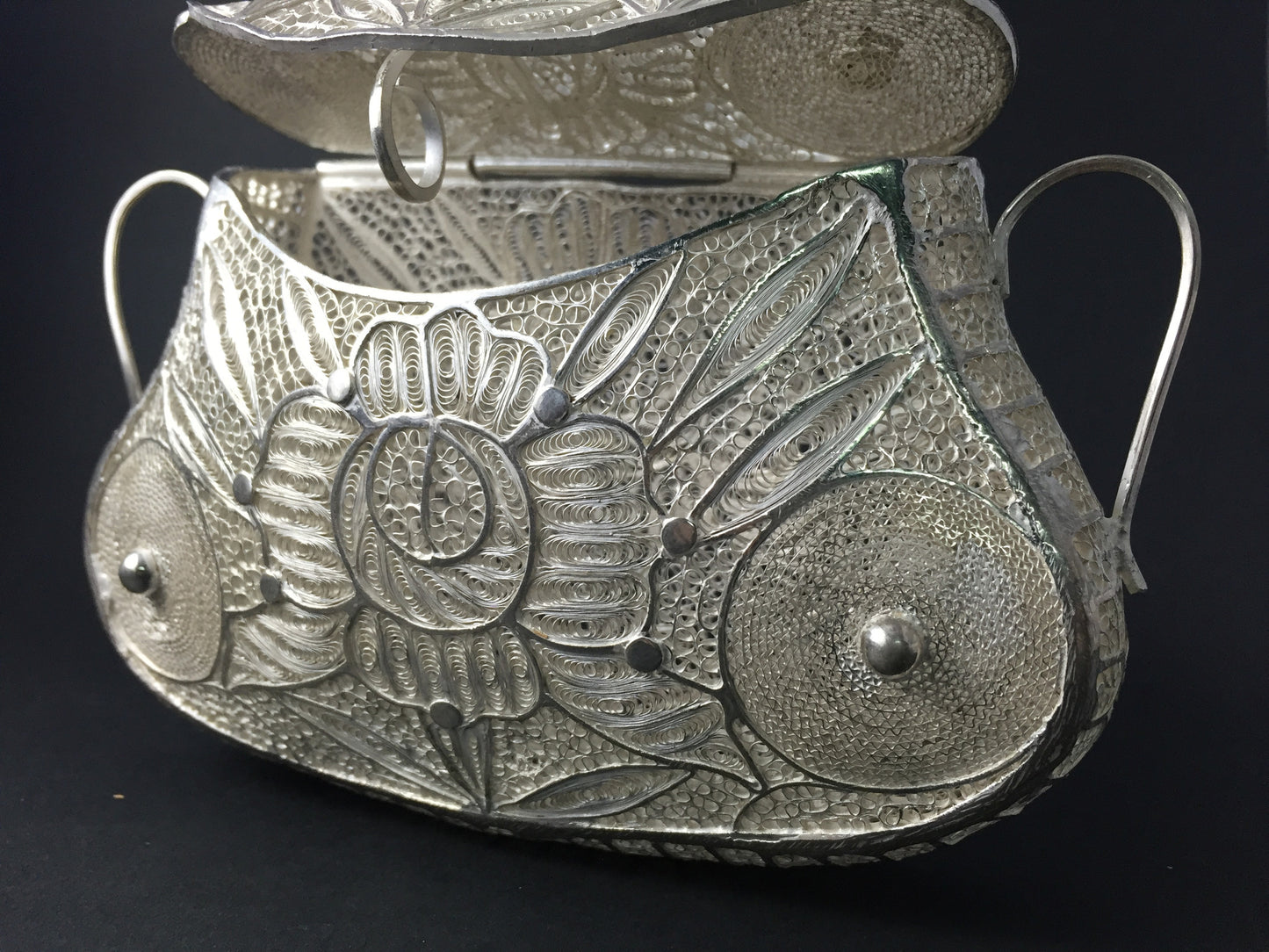 Silver Filigree Ladies Handbag 