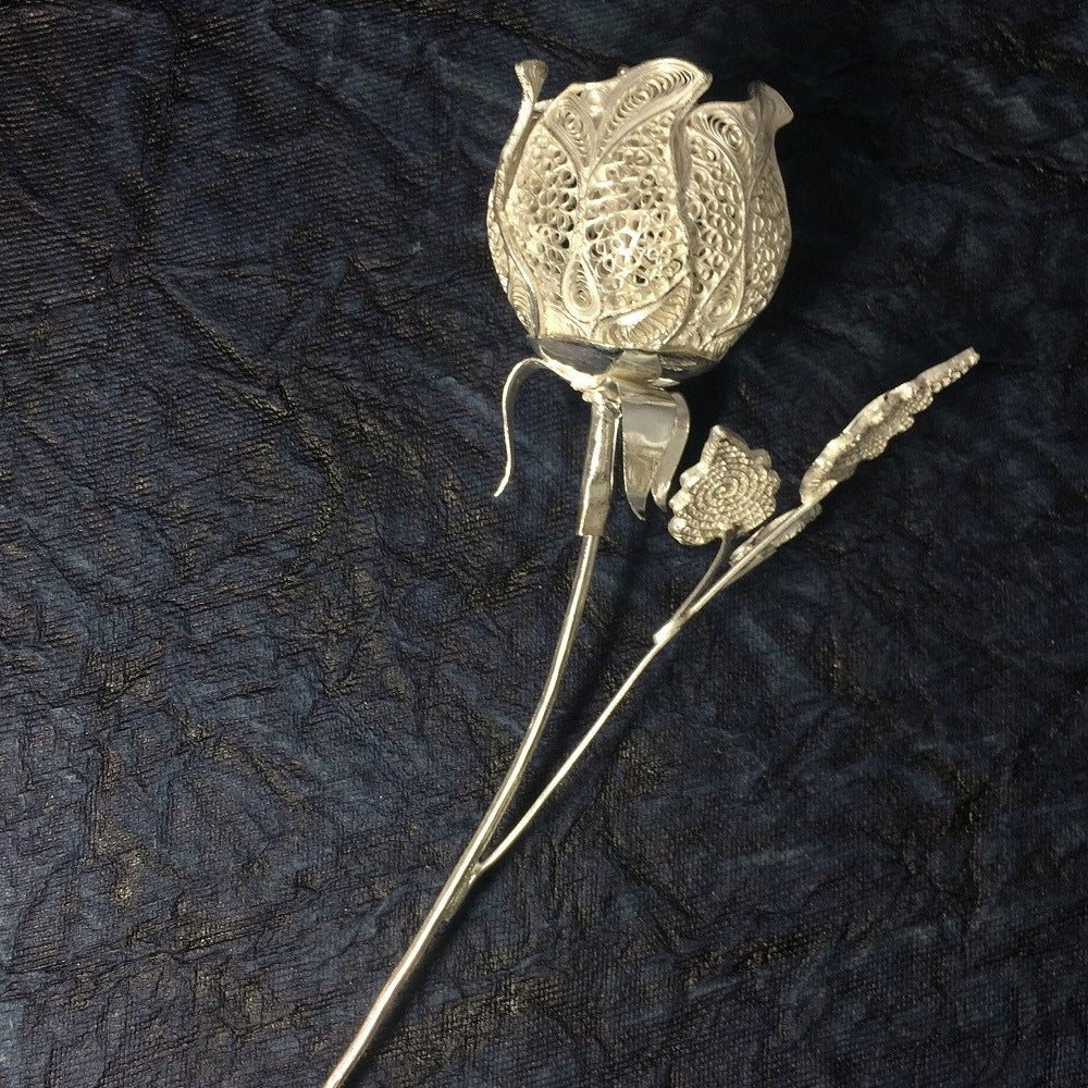 
                      
                        Silver Filigree Rose
                      
                    