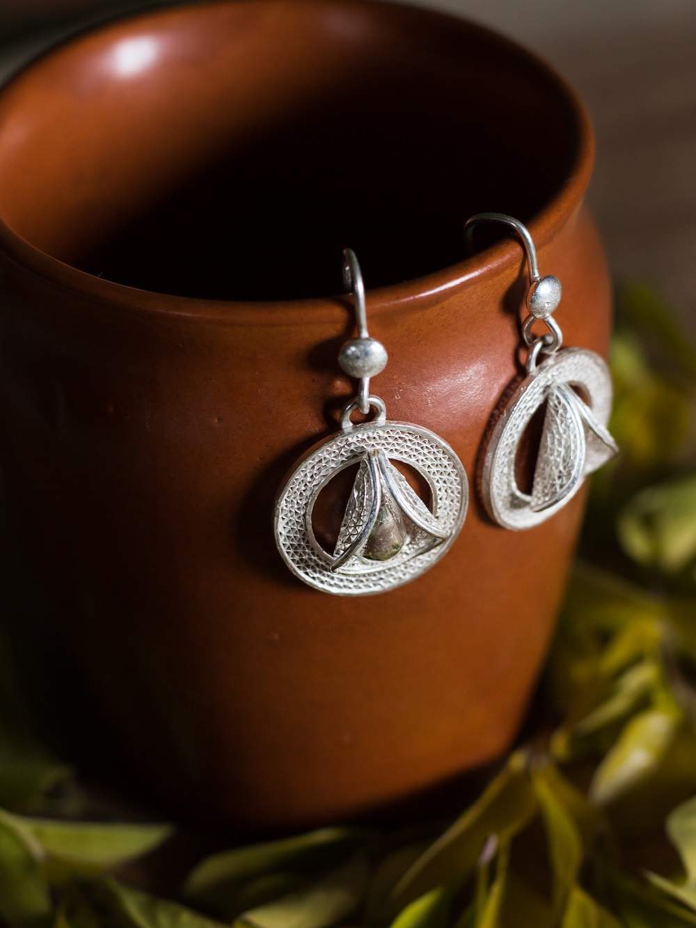 Floral earrings       