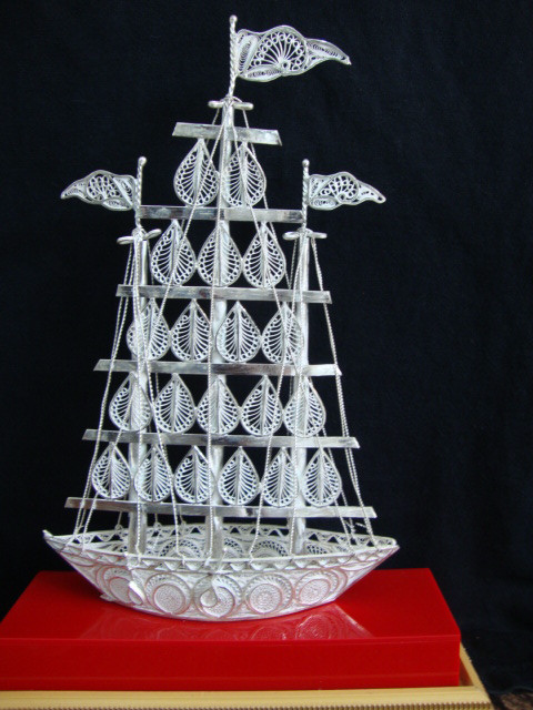 Silver Filigree Ship