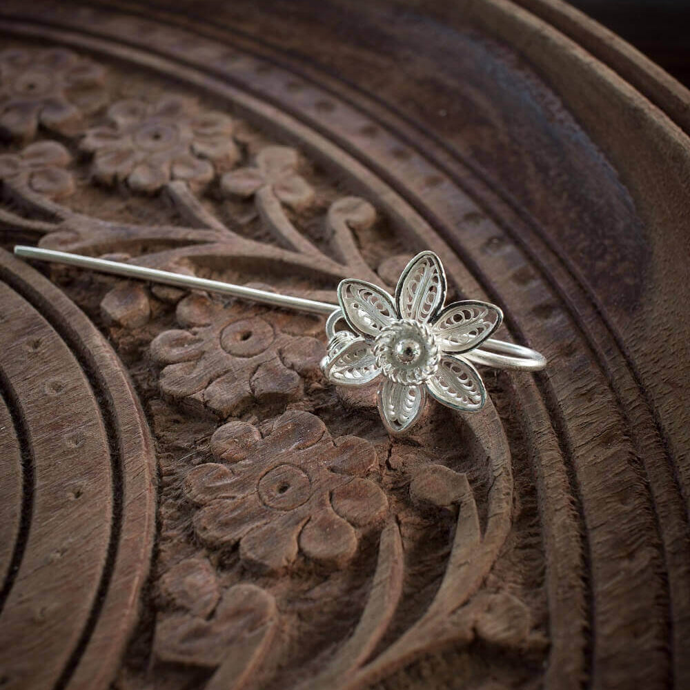 
                      
                        Floral Juda Pin
                      
                    