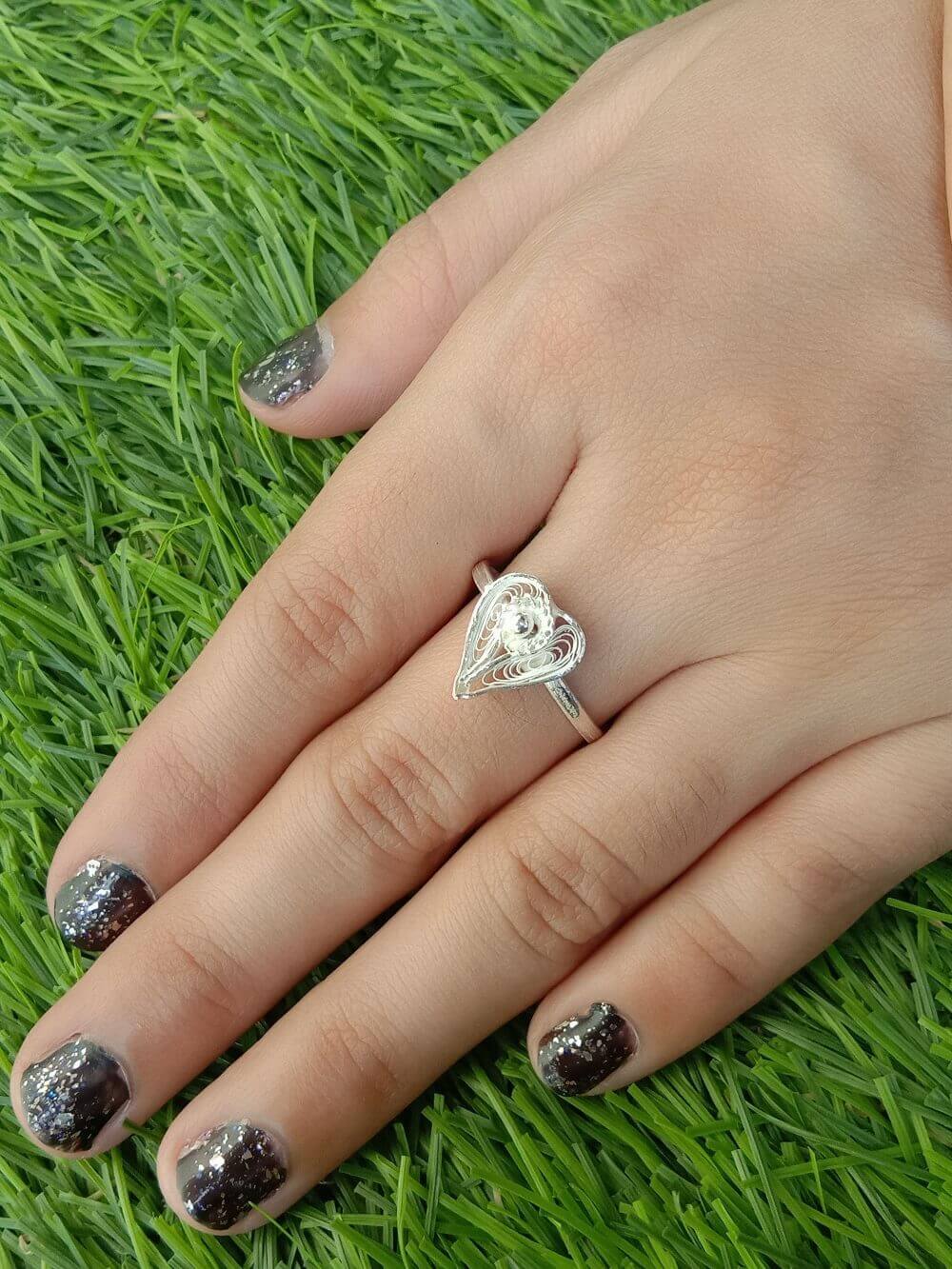 Platinum Diamond Ring for Women JL PT LR 137