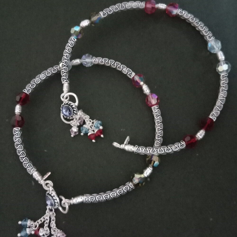 
                      
                        Tribal Silver Anklets
                      
                    