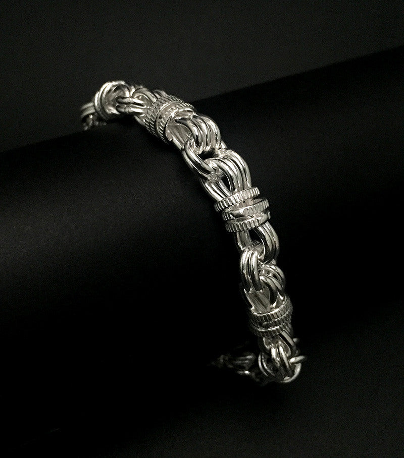 Male Designer Silver Bracelet