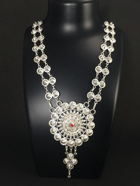 Silver Odissi dance jewellery