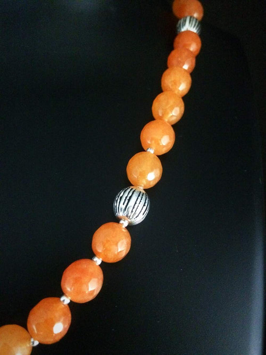 Orange Onyx beads   