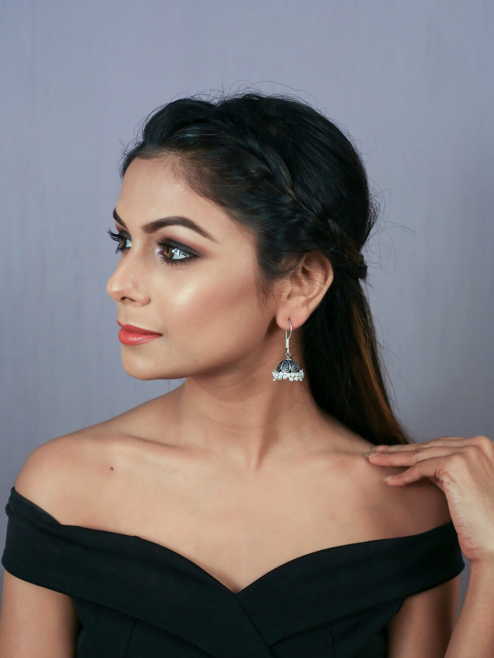 Oxidised Jhumkas      