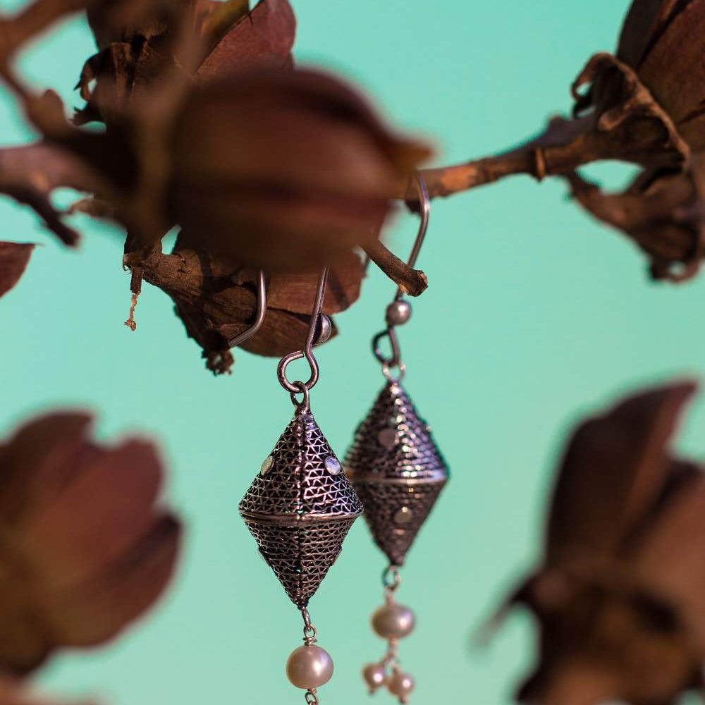 
                      
                        Oxidised Silver Earrings     
                      
                    
