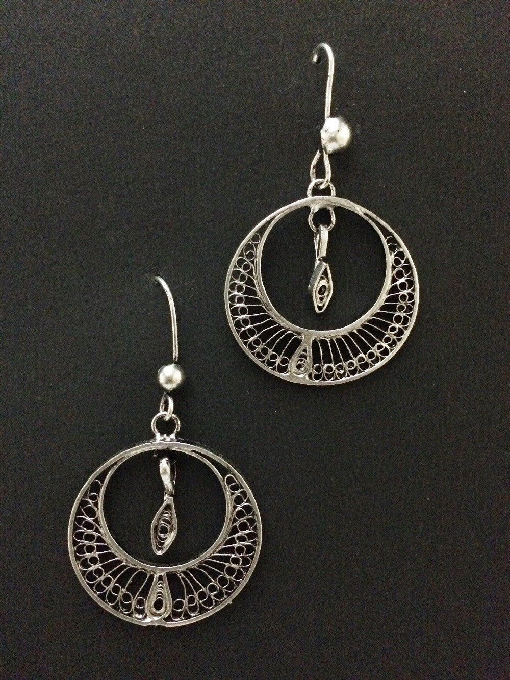 Oxidised Silver earrings        