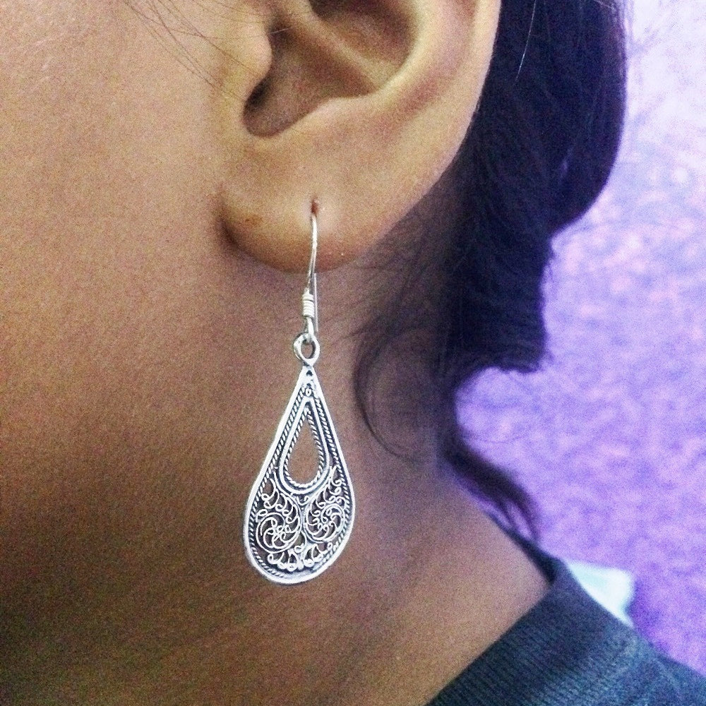 Oxidised Silver earrings        