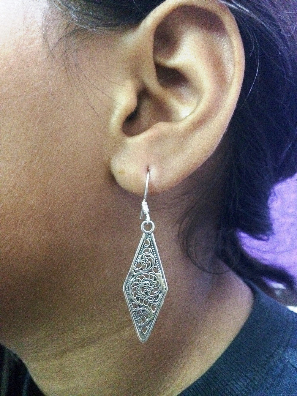 Oxidised Silver earrings       