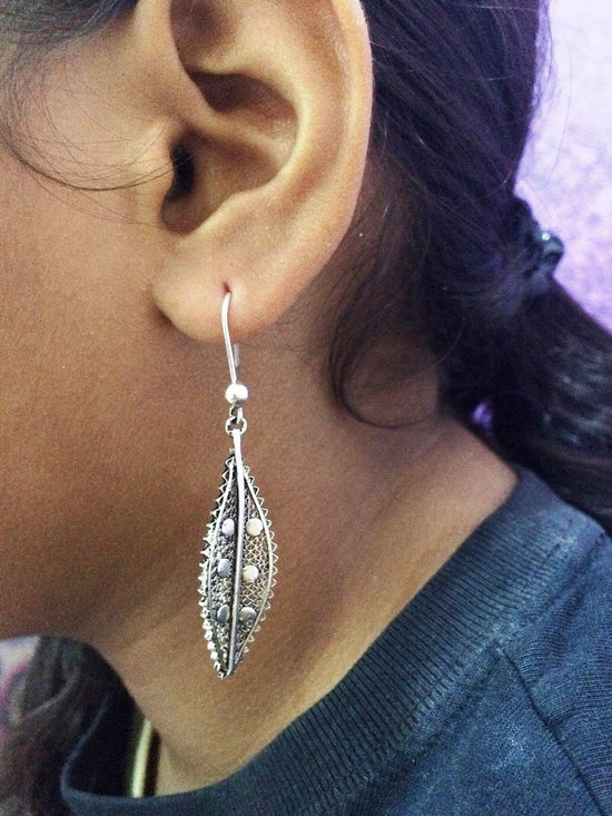 Oxidised Silver earrings         