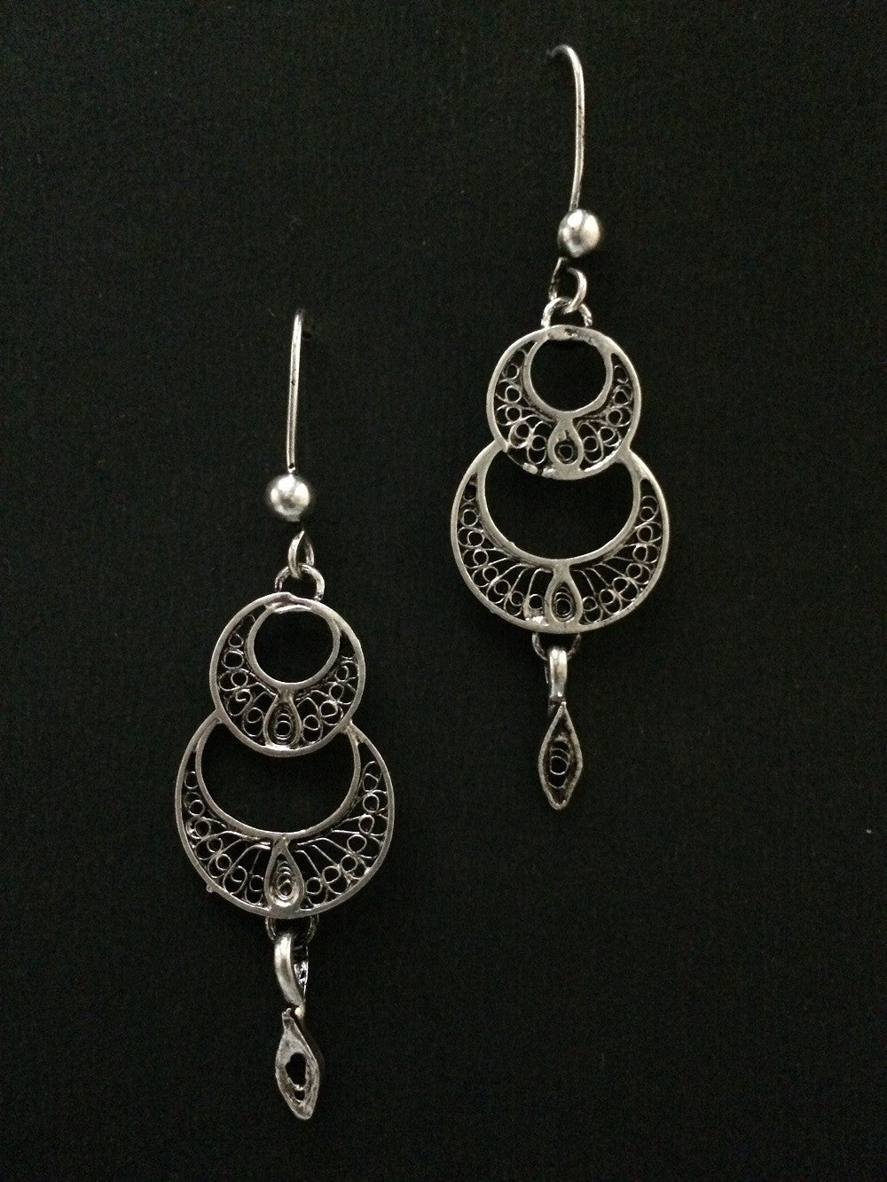 Oxidised Silver earrings         