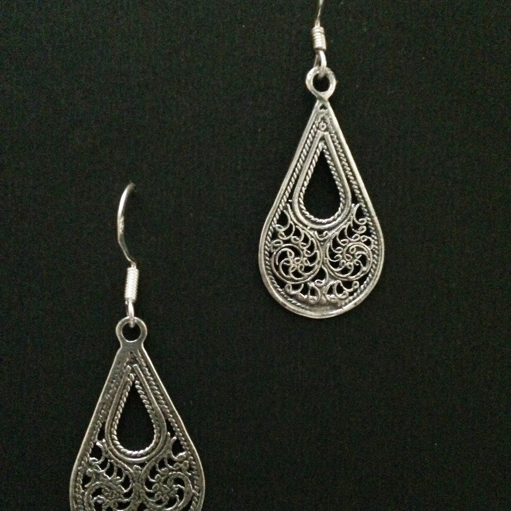 Oxidized Silver Earrings        