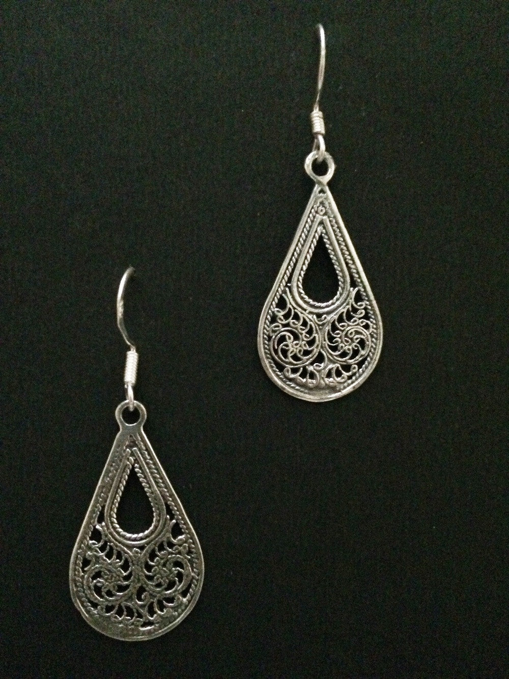 Oxidized Silver Earrings        