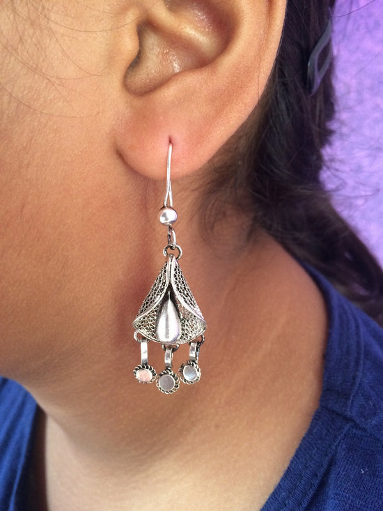 Load image into Gallery viewer, Oxidized earrings          
