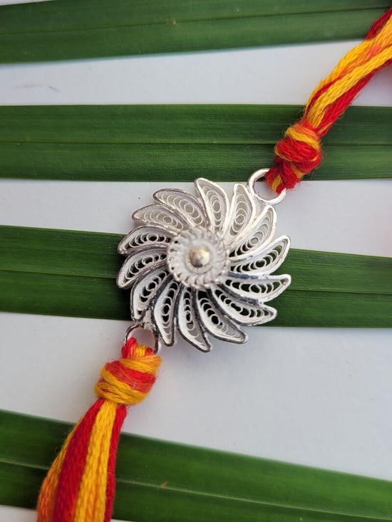 Load image into Gallery viewer, Silver Rakhi Online
