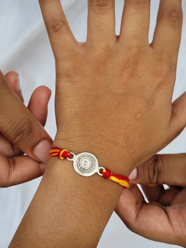 Load image into Gallery viewer, Rakhi for Babies in Silver
