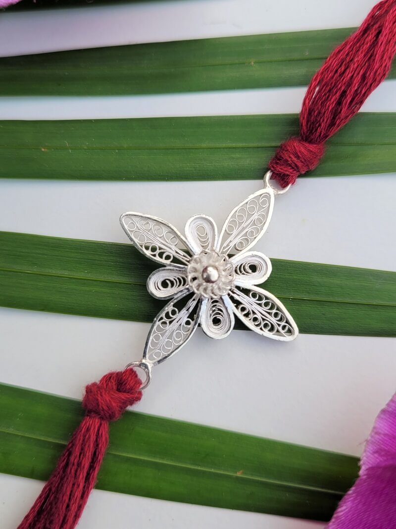 Designer Silver Rakhi