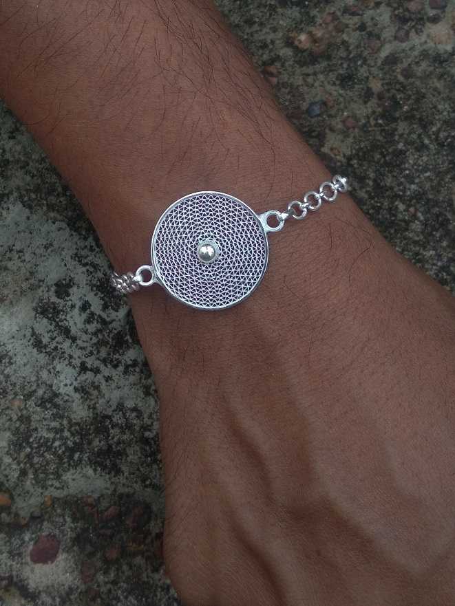 Load image into Gallery viewer, Silver Rakhi for Bhaiya
