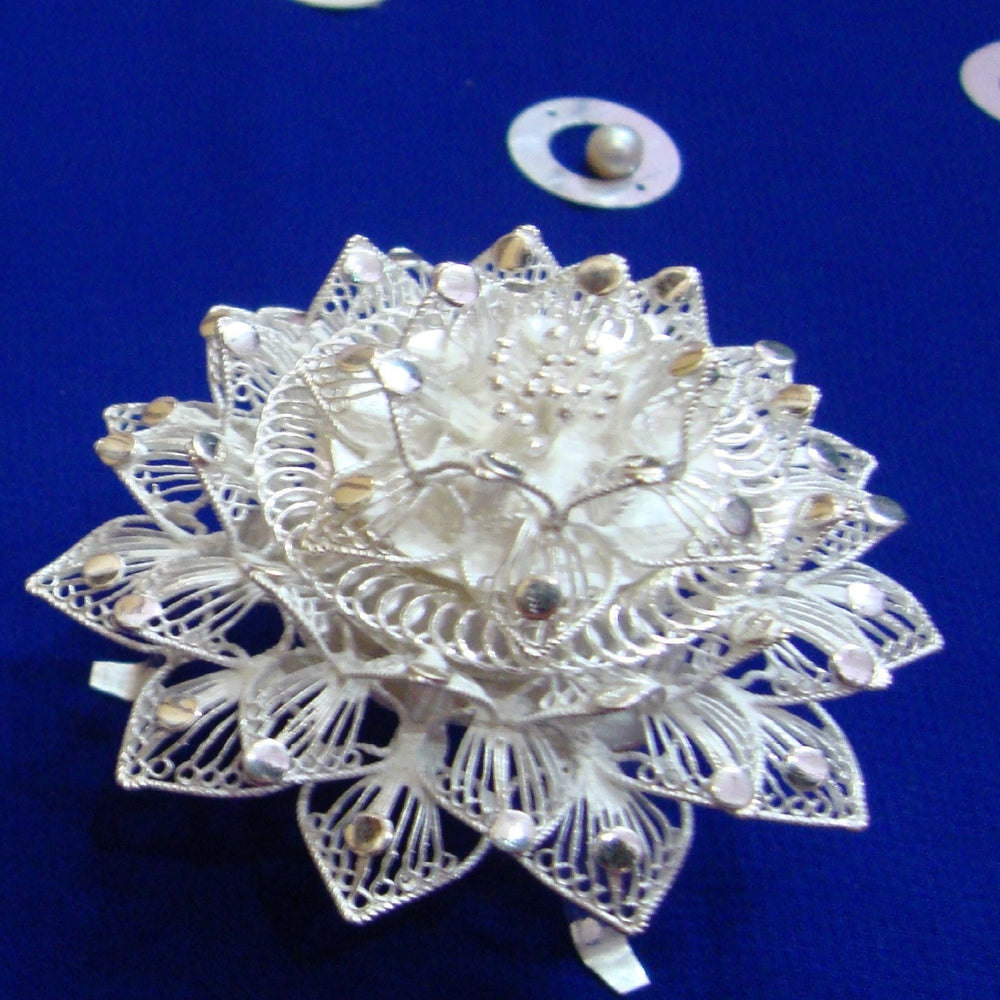 Silver Filigree Sindoor Box