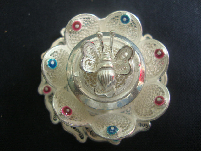 
                      
                        Silver Filigree Sindoor Box
                      
                    