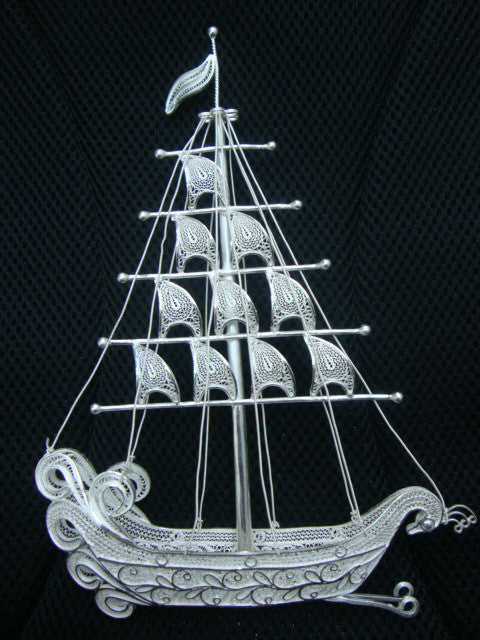 Silver Filigree Ship