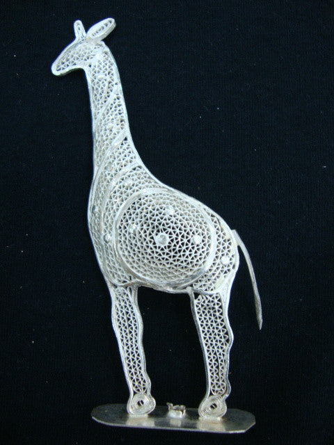 Load image into Gallery viewer, Silver Filigree Giraffe
