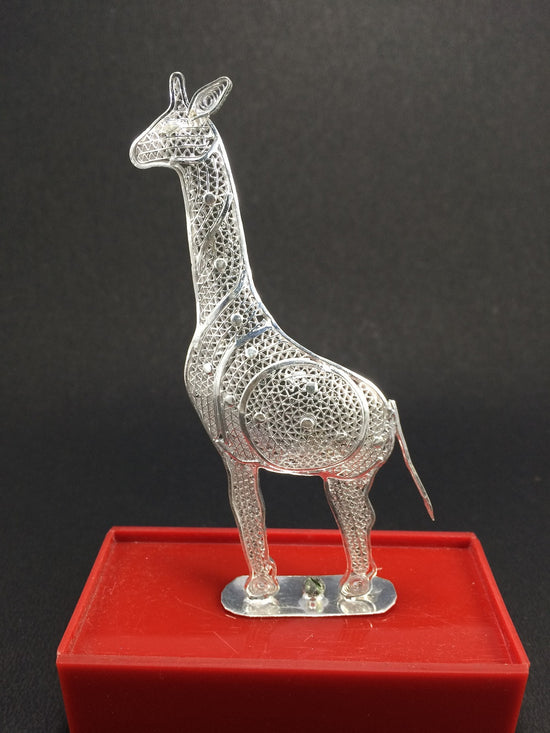 Load image into Gallery viewer, Silver Filigree Giraffe
