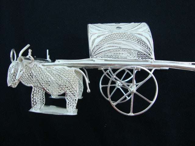 Silver Filigree Bullock Cart