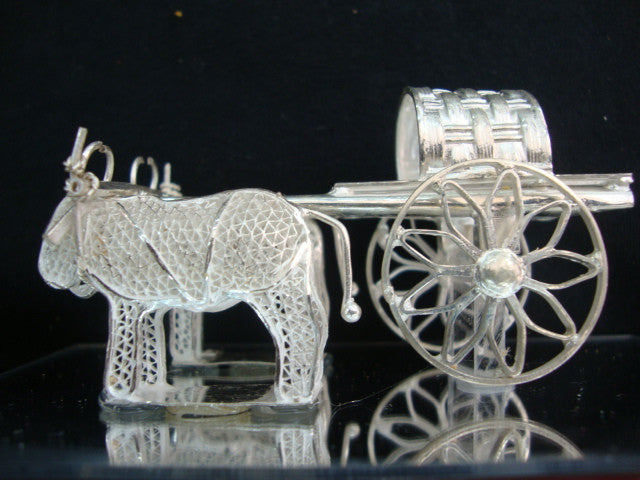Silver Filigree Bullock Cart