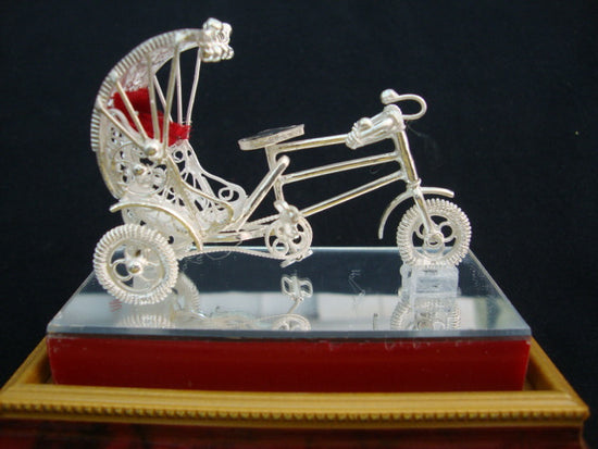 Silver Filigree Cycle Rickshaw
