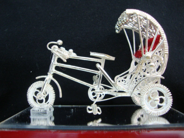 Silver Filigree Cycle Rickshaw